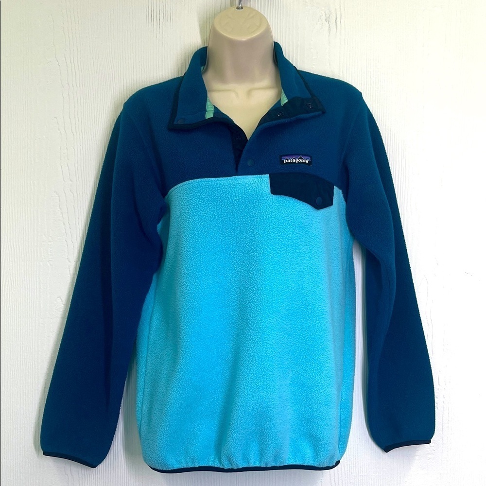Patagonia - Synchilla Snap T Fleece Lightweight Pullover Cuban Blue Sweater XS
